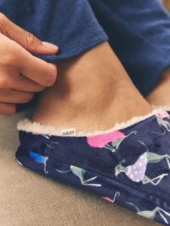 Next Navy Whippet Mule Slippers Online