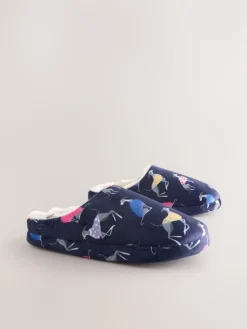 Next Navy Whippet Mule Slippers Online