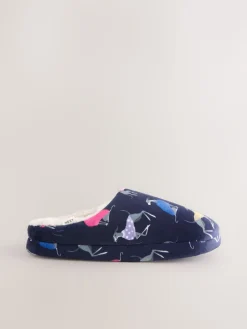 Next Navy Whippet Mule Slippers Online