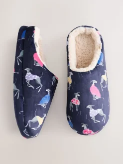 Next Navy Whippet Mule Slippers Online