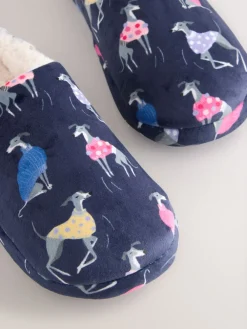 Next Navy Whippet Mule Slippers Online