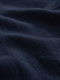 Next Navy with Ecru Tipping Sailor Collar Mini Dress with Linen New