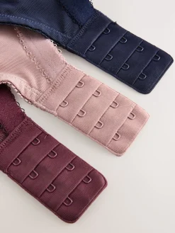 Next Total Support Full Cup Lace Ultimate Comfort Bras 3 Pack Navy/Berry/Pink Online