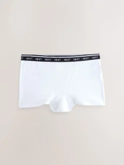 Next Boyshort Cotton Logo Knickers 7 Pack Navy/Chocolate Stripe Online