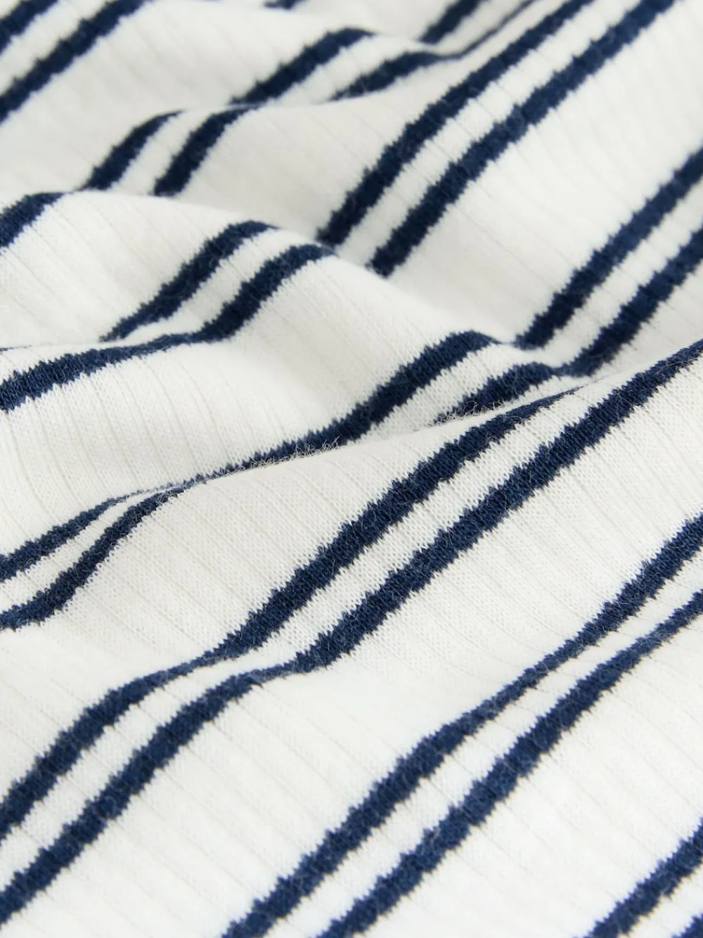 Next Thermal Maximum Warmth Cosy Ribbed Roll Neck Top Navy/Cream Stripe Best