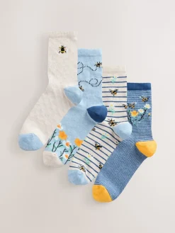 Next Ankle Socks 4 Pack Navy/Ochre Bee Discount