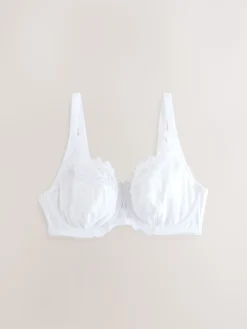 Next Navy/White DD+ Non Pad Full Cup Modal & Lace Bras 2 Pack New