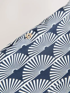 Next Navy/White Fan Roll Top Bikini Bottoms Best