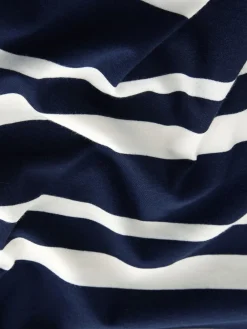 Next Navy/White Striped Long Sleeve Crew Neck T-Shirt New