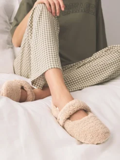 Next Neutral Borg Ballet Slippers Online