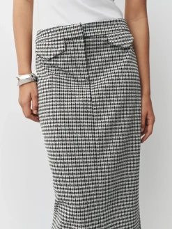 Next Ponte Pencil Skirt Neutral Check Sale
