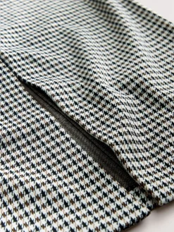 Next Ponte Pencil Skirt Neutral Check Sale