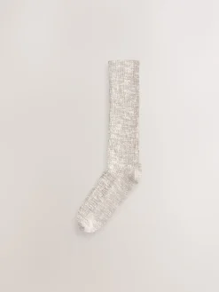 Next Cotton Slub Slouchy Ankle Socks 3 Pack Neutral Hot