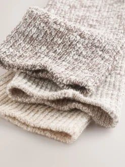 Next Cotton Slub Slouchy Ankle Socks 3 Pack Neutral Hot