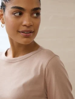 Next Neutral Long Sleeve Crew Neck T-Shirt Outlet