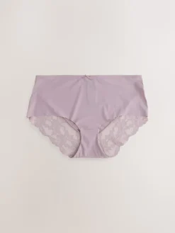 Next Neutral Midi No VPL Lace Back Briefs 5 Pack Clearance