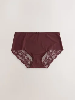 Next Neutral Midi No VPL Lace Back Briefs 5 Pack Clearance