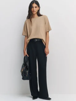 Next N. Premium Cosy Short Sleeve Crew Neck T-Shirt Neutral