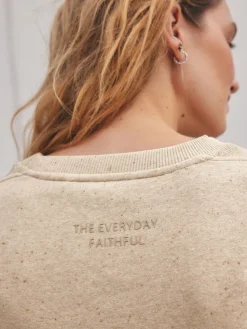 Next Relaxed Fit Essentials Longline Sweatshirt with Pockets Neutral Neppy Discount