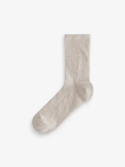 Next Ribbed Ankle Socks 4 Pack Neutral Online