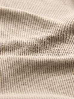 Next Neutral Ribbed High Neck Long Sleeve T-Shirt Best