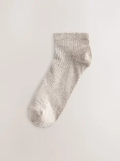 Next Neutral Ribbed Trainer Socks 4 Pack New