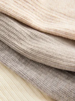 Next Neutral Ribbed Trainer Socks 4 Pack New