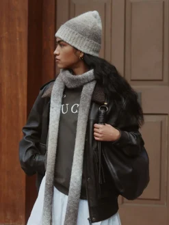 Next Neutral Space Dye Knitted Beanie Hat Outlet