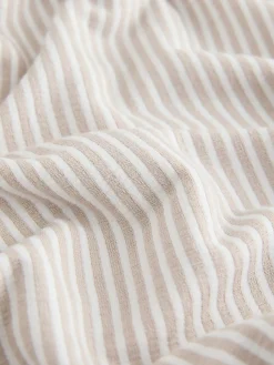 Next Neutral Stripe Jersey Button Through Pyjamas Hot