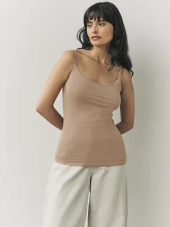 Next Thin Strap Vests 3 Pack Neutral