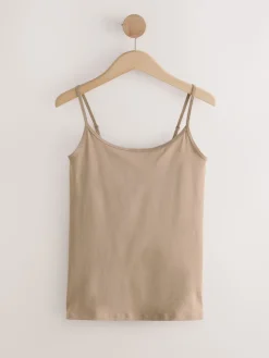 Next Thin Strap Vests 3 Pack Neutral