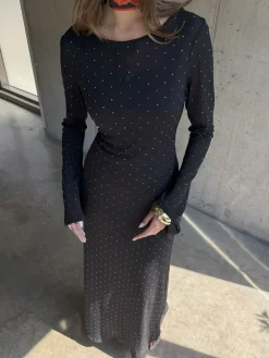 Never Fully Dressed Black Icon Mesh Dress