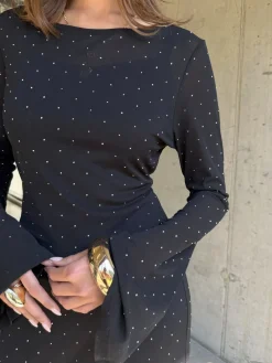 Never Fully Dressed Black Icon Mesh Dress