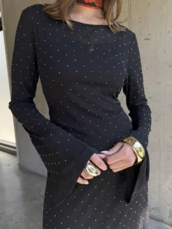 Never Fully Dressed Black Icon Mesh Dress