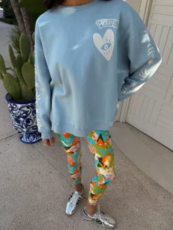 Never Fully Dressed Embroidered Sweatshirt Blue Best