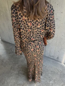 Never Fully Dressed Brown Petite Leopard Mia Petite Dress Discount