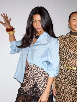 Never Fully Dressed Brown Leopard Print Lace Maeva Skirt Online