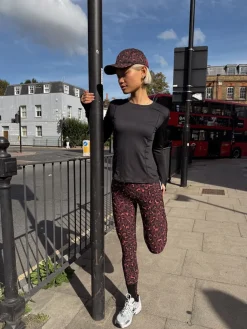 Never Fully Dressed Burgandy Leopard Leggings Discount