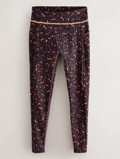 Never Fully Dressed Burgandy Leopard Leggings Discount