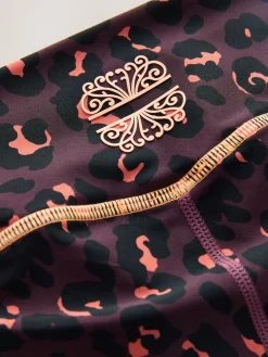 Never Fully Dressed Burgandy Leopard Leggings Discount