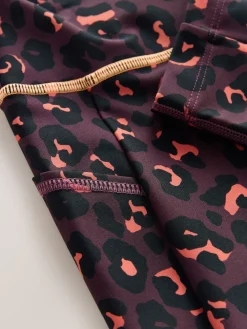 Never Fully Dressed Burgandy Leopard Leggings Discount