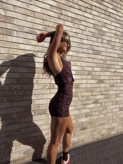 Never Fully Dressed Burgandy Leopard Unitard Clearance