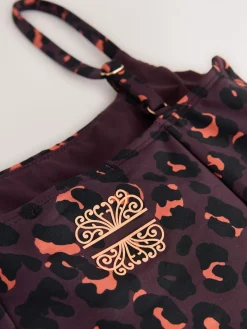 Never Fully Dressed Burgandy Leopard Unitard Clearance