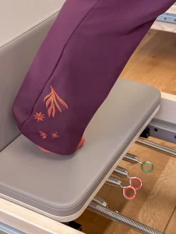 Never Fully Dressed Cotton Flare Leggings Burgundy Embroidered Outlet