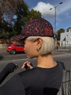 Never Fully Dressed Cotton Twill Cap Burgundy Leopard Discount