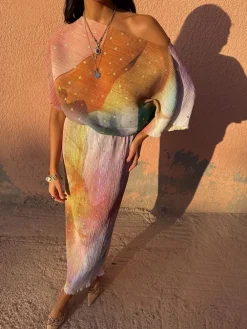 Never Fully Dressed Cream Abstract Tilly Dress New