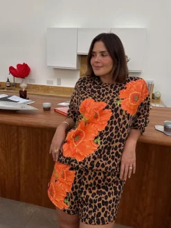Never Fully Dressed Leopard Poppy Shorts Discount