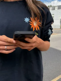 Never Fully Dressed Navy Embroidery Cotton Sweatshirt