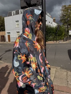 Never Fully Dressed Changing Robe with Borg Lining Coat Navy Corazon Clearance