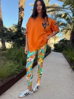 Never Fully Dressed Embroidered Sweatshirt Orange Best